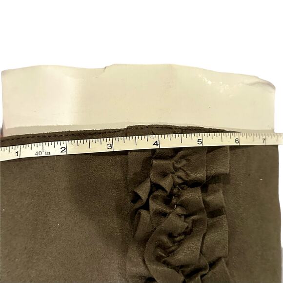 Elle Knee High Gray Faux Leather Boots Size 10 - Picture 7 of 13